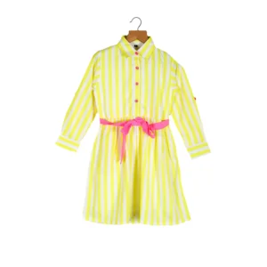 Shirt Dress – with belt in Poly Rayon
