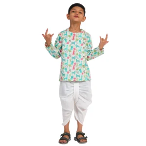 Dhoti Kurta Set for Baby Boys 100% Cotton (Animal & Jungle Print)